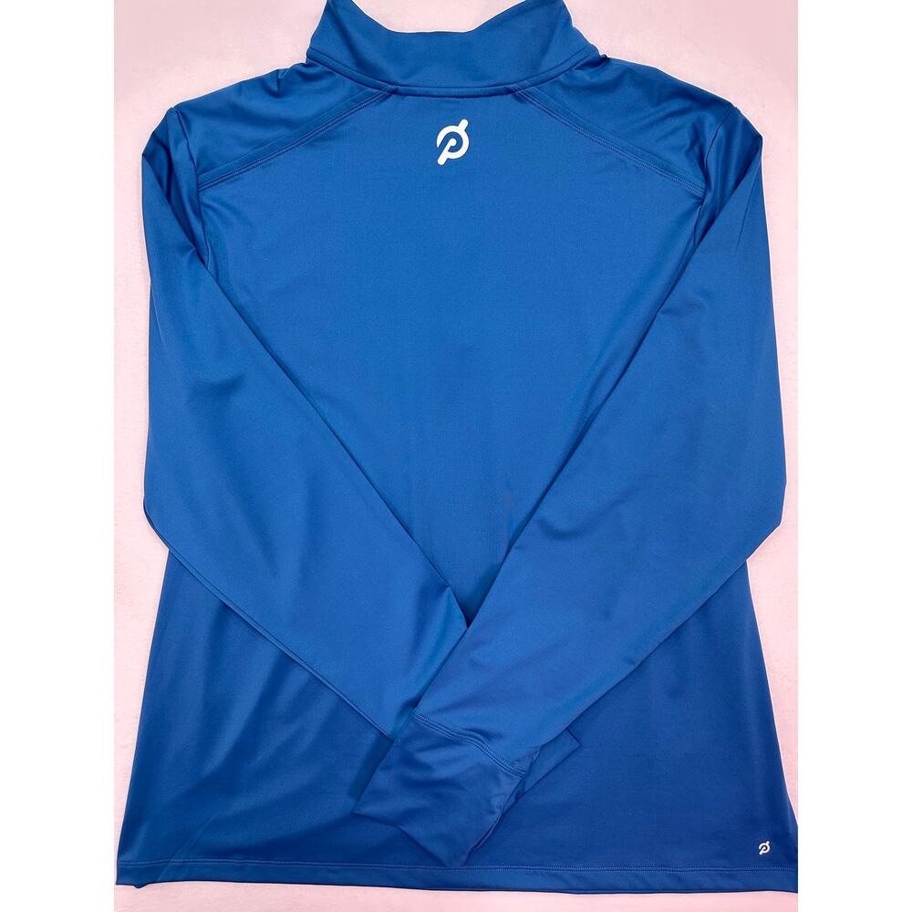 Peloton Men’s Blue Warm Up 1/4 Zip Performance Pullover Thumbholes Size XL - Picture 8 of 13